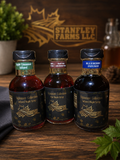 Half-Pint Maple Syrup Gift Set ~ Pure, Apple Cinnamon & Blueberry Infused (8 oz each)
